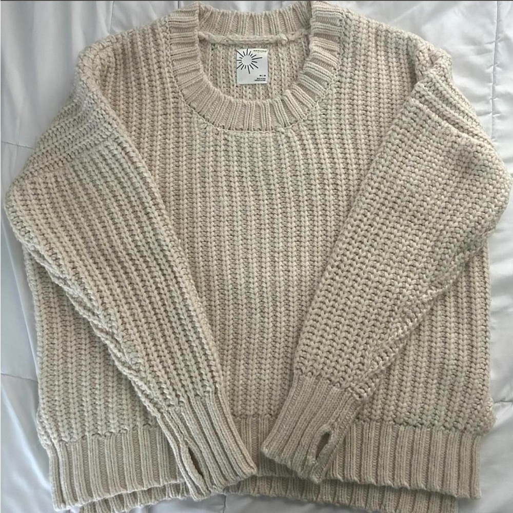 Aerie Cream Knit Sweater